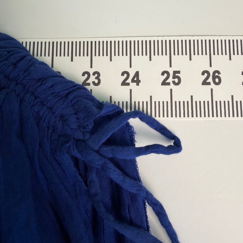 Lauren Ralph Lauren Womens 2X Cover Up Dress Blue Cotton Gauze V-Neck Swim - Picture 6 of 8